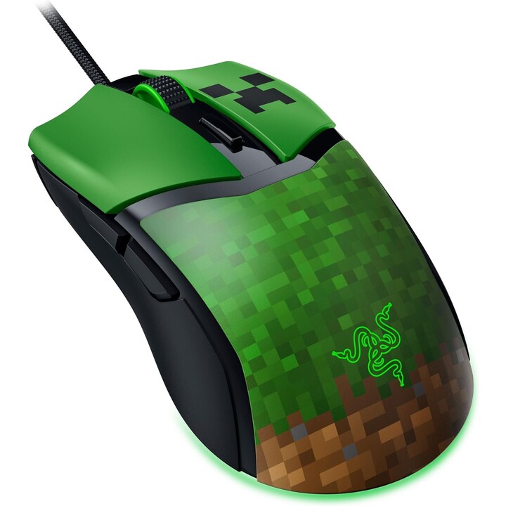 Razer Cobra Minecraft Edition, Leichte Wired Gaming Maus, Grün