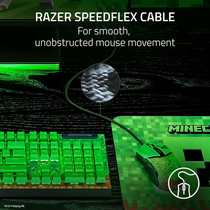 Razer Cobra Minecraft Edition, Leichte Wired Gaming Maus, Grün