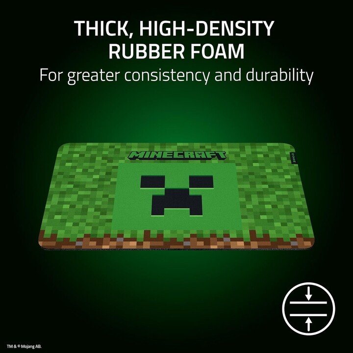 Razer Gigantus V2 Minecraft Edition, tapete de ratón de juego suave para la velocidad y el control