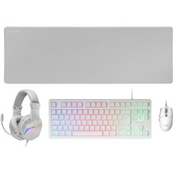 Clavier, souris, casque et tapis de souris Mars Gaming McPrgb3wfr français H-Mech rouge RGB 3200 DPI