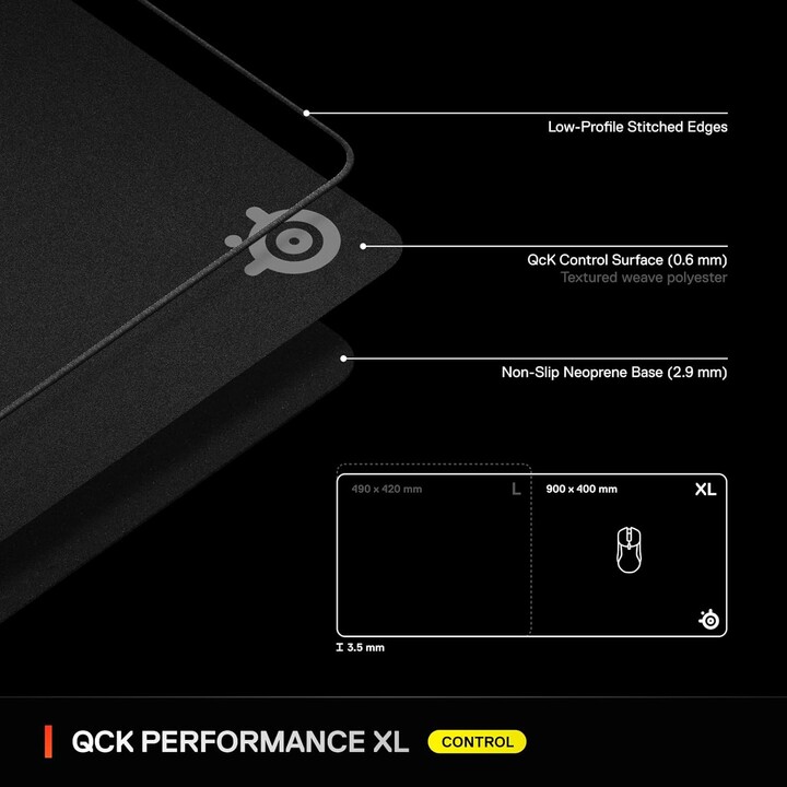 Steelseries Qck Perf Xl Control Mouse Pad (63435)