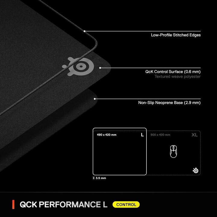 Steelseries Qck Perf L Control Mouse Pad (63434)
