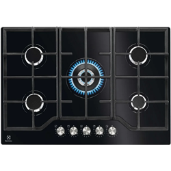 Electrolux KGG75362K 74 cm 5 Zone Black Integrated Gas Hob