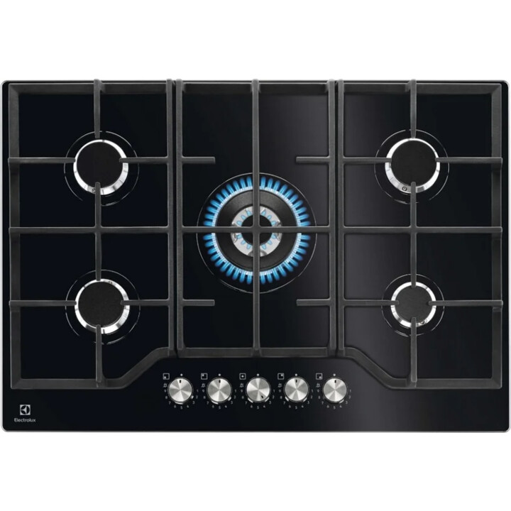 Placa de Gas Integrado Electrolux KGG75362K 74 cm 5 Zonas Negro