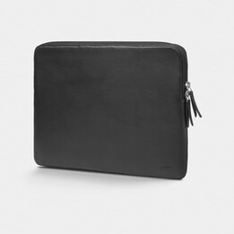 Leder-Schutzhülle für MacBook 14" schwarz