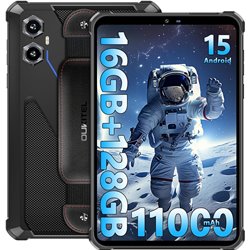 OUKITEL RT3 Plus, 16 GB+128 GB/TF 1TB, 4G Dual SIM, 5G WiFi, Android Tablet 15, 11000mAh, 8 Inch, 16MP, Gemin, Azul