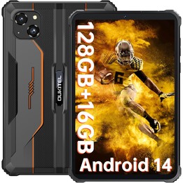 OUKITEL RT3 Pro, 16GB+128 GB 1TB Expandível, Android 14, tela HD de 8 polegadas, 5150mAh, 16+8MP Camera, 4G Dual SIM, Laranja