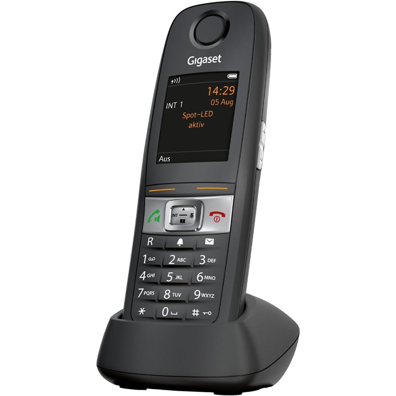 Gigaset E630HX universal handset, Téléphone IP (pour la connexion à votre station de base ou routeur, noir