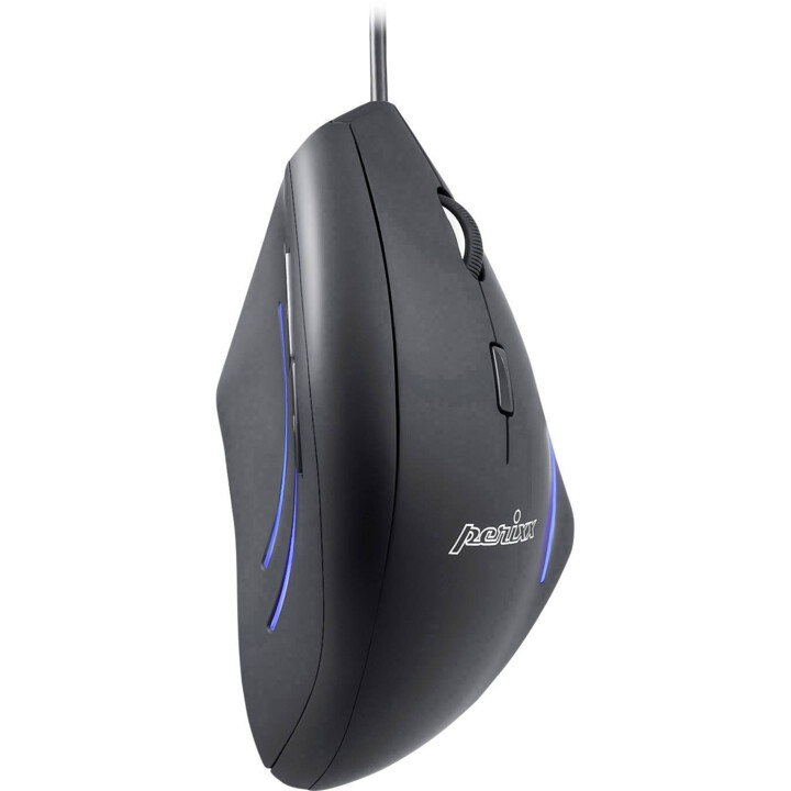 Perixx PERIMICE-508 Wired Mouse Optical Vertical Vertical Black