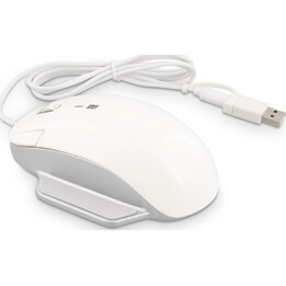 Ratón LMP Elite Pro USB-C/USB-A blanco/plateado