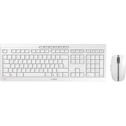 CHERRY Stream Desktop Tastatur- und Maus Set hellgrau kabellos