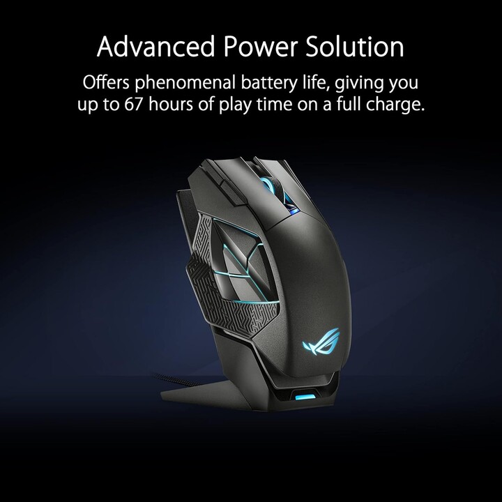 Asus Rog Spatha X Mouse Right Hand Rf Wireless+usb Type-a Optical 19000 Dpi
