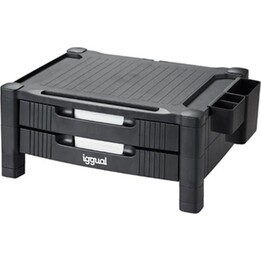 Supporto per monitor Iggual Em2C 2 cassetti nero