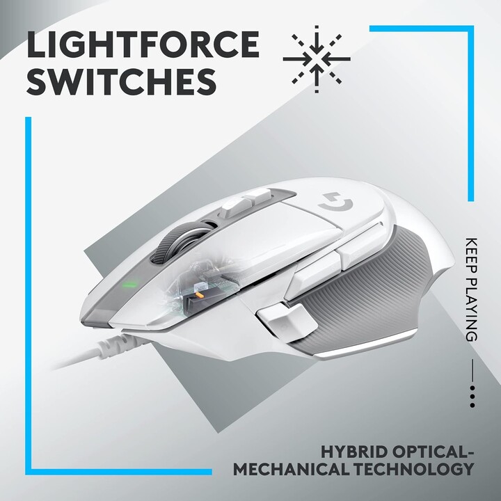 Logitech g g502 x, Wired Gaming Maus, weiß