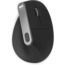 Bluetooth Wireless Ergonomic Mouse/ 2.4GHz Subblim Nature Vertical Ergo Dual Battery/ Rechargeable Battery/ Up to 4000 DPI/ Blac