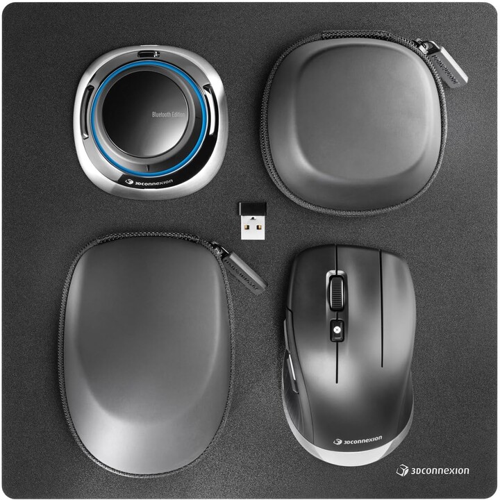 3dconnexion Spacemouse Wireless Kit 2 Right Hand Mouse Rf Wireless + Bluetooth + Optical USB Type-a