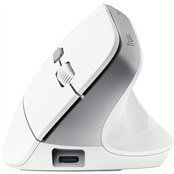 Trust Bayo II Wireless Ergonomic Mouse/ Rechargeable Battery/ Up to 2400 DPI/ White