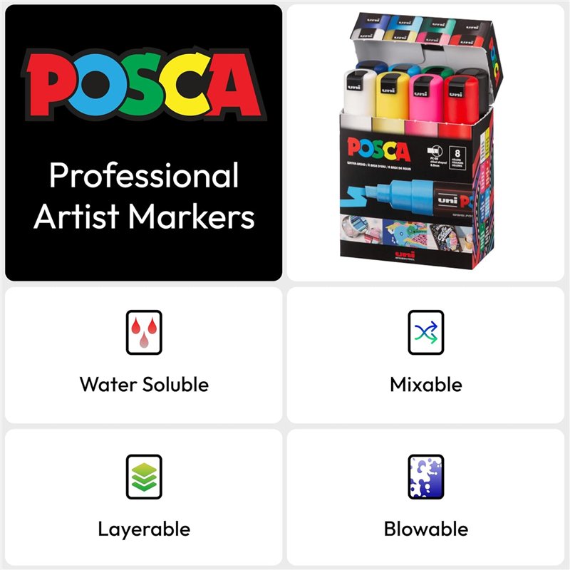 Posca Uni Pc-8K Marker (8 Einheiten)