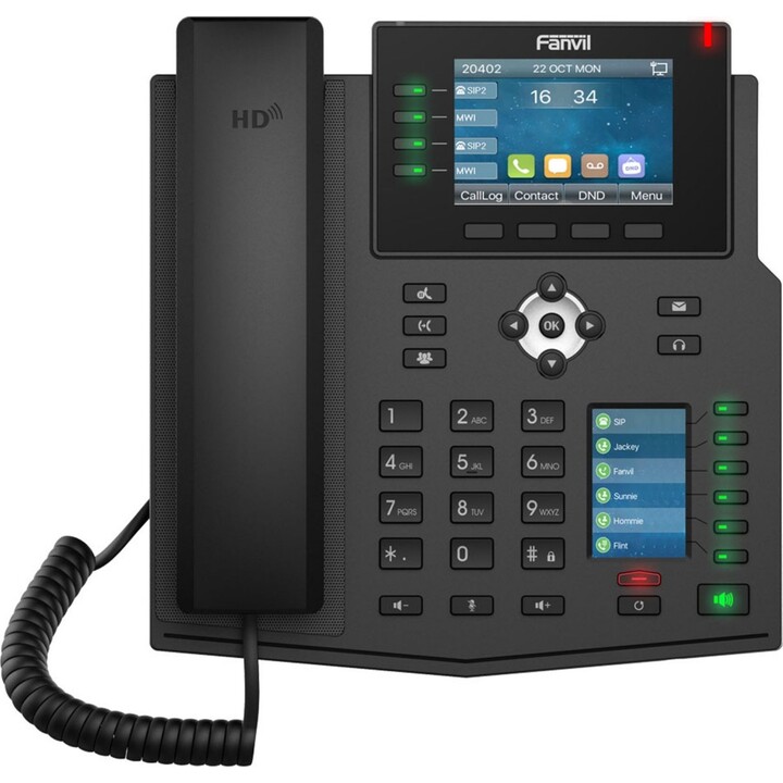 Fanvil X5U teléfono fijo negro 16 líneas lcd wifi