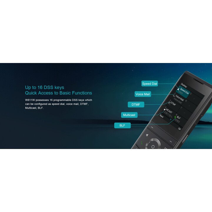 Fanvil W611W V2 Telefone Wi -Fi portátil SIP Wi-Fi - SIP - WLAN