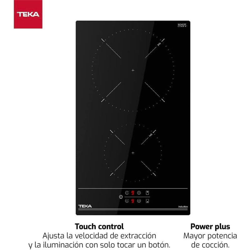 Placa de Inducción Teka IBC 32000 TTC 62cm 2 Zonas Negro