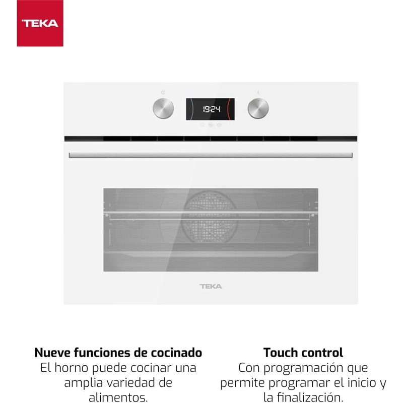 Horno Compacto Teka HLC 8400  Multifunción 45L 60cm Blanco