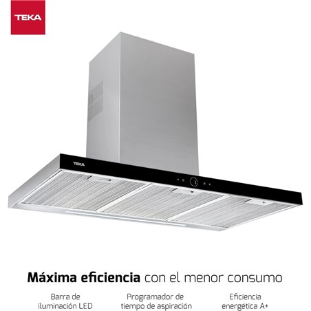 Teka dlh 986 t hood extractor 584 m3/h 90 cm grigio nero