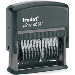 Tampons numérotés Trodat noirs + coussin noir 48313