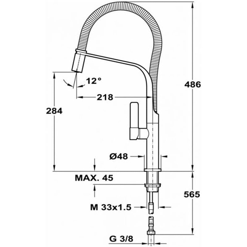 Grifo de Cocina Teka FO 997 Negro Plata
