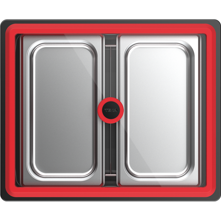 Teka le plateau à vapeur pour la cuisson à la vapeur dans le four Red Silver