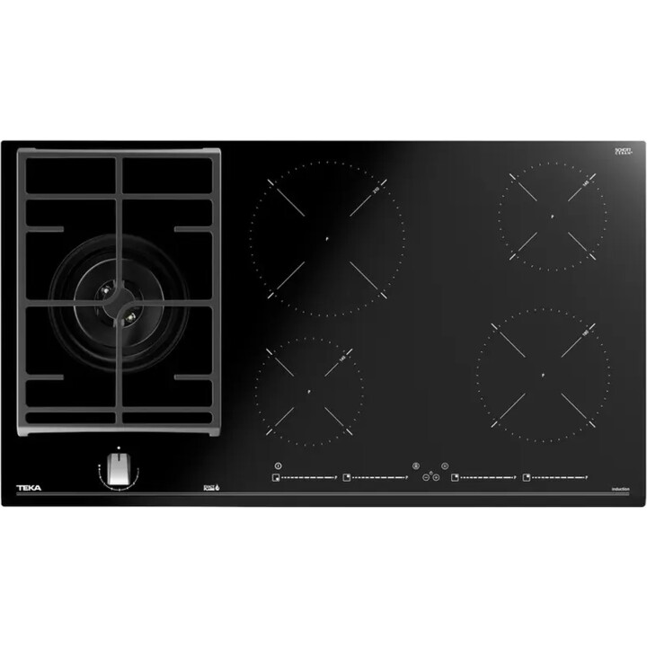 Teka JZC 95314 ABB BK HOB hybride intégré 90cm 5 zones noires