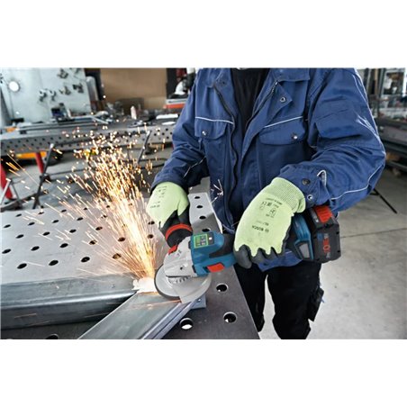 Bosch Miniamoladora BITURBO a batería, GWS 18V-15 SC, 1500w, 9800rpm, disco 125mm