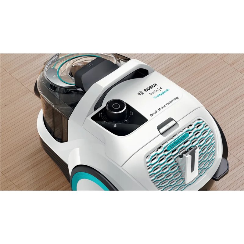 Bosch Aspiradora serie 4 sin bolsa ProHygienic, blanco, 2l capacidad, BGC21HYG1