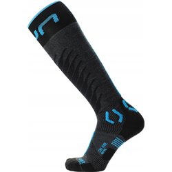 Calcetines de merino UYN Ski One - antracita/turquesa