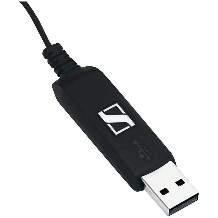 Sennheiser PC 8 USB - Auriculares de diadema abiertos USB (micrófono con cancelación de ruido, sonido estéreo) Negro