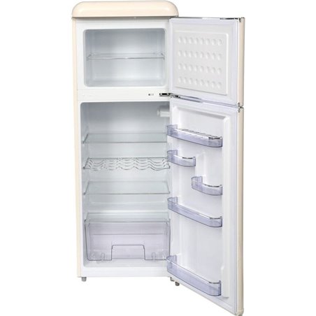 RAVANSON LKK-210RC Retro Réfrigérateur autoportant et congélateur 157L Crème