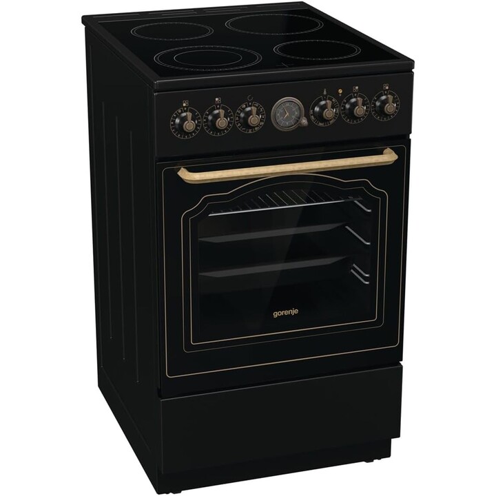 Gorenje Classico GECS 5B70CLB 50 cm 70L Sulfo elettrico nero con piano cottura in ceramica