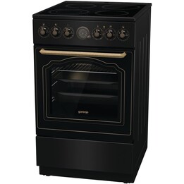 Gorenje Classico GECS 5B70CLB 50 cm 70L fogão elétrico preto com hob cerâmica