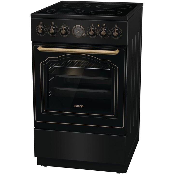 Estufa Eléctrica con Vitrocerámica Gorenje Classico GECS 5B70CLB 50 cm 70L Negro