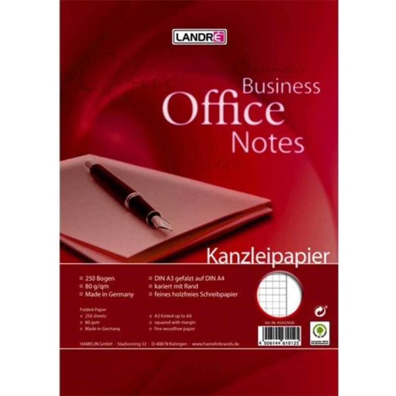 Papier de bureau Landre A3/A4 plié 80 g/m² 250 unités