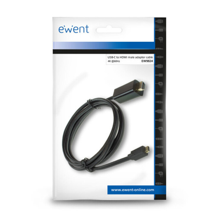 Ewent Ew9824 Video Cable Adapter 2 M USB Type C HDMI Type A (Standard) Black