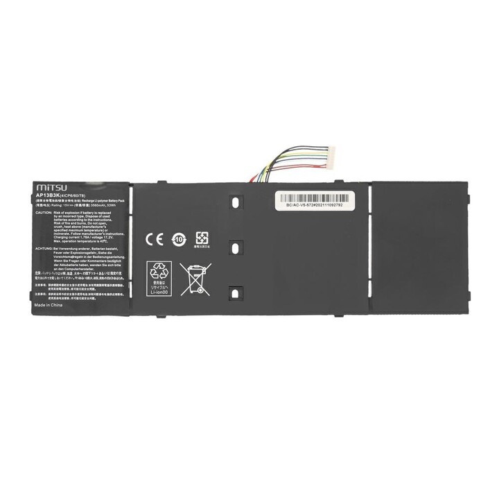 Compatible battery for ACER AP13B3K 15V 3560 mAh Mitsu laptop