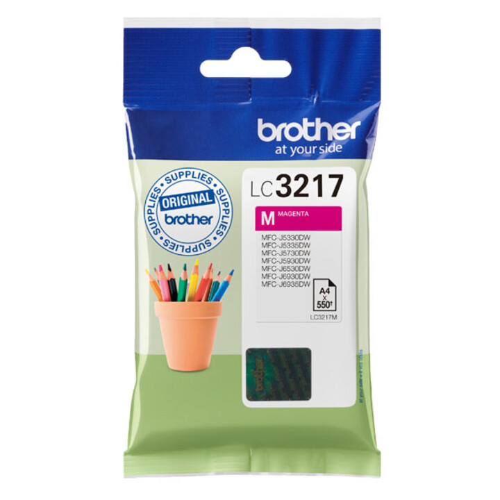 Tinta original brother lc3217m magenta 7.2ml