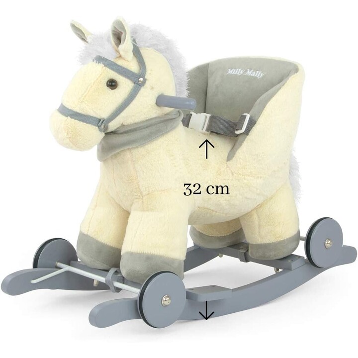 Milly Mally Polly, Cavalo de Baloiço, Brinquedo para Crianças, Bege