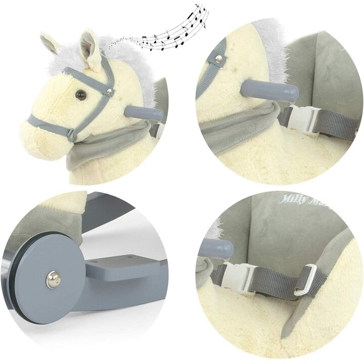 Milly Mally Polly, cheval à bascule, jouet pour enfants, beige