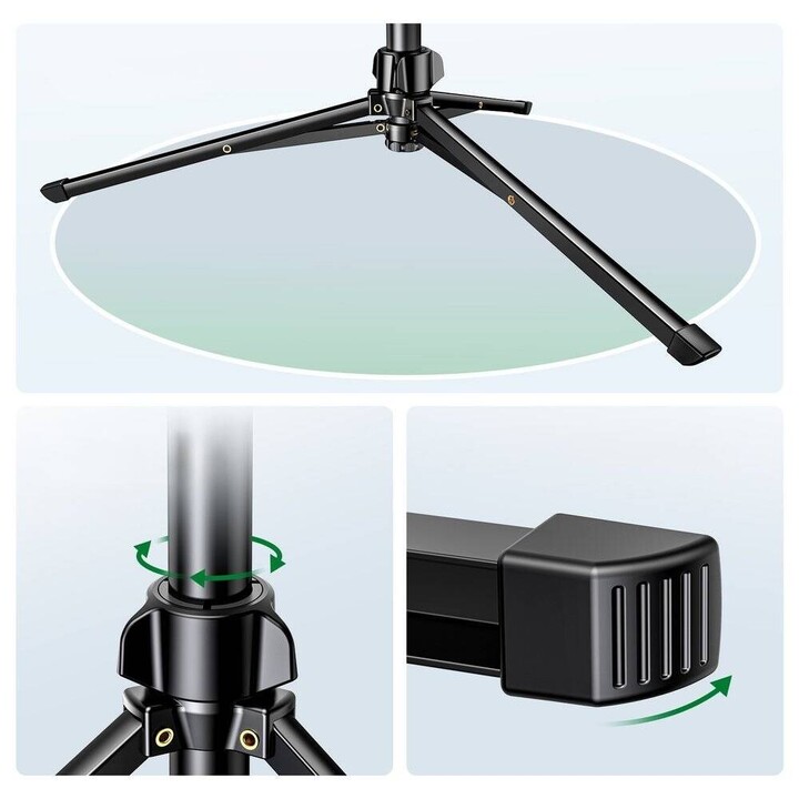 Perche à selfie Ugreen avec support et télécommande LP680 1,8 m (noir)