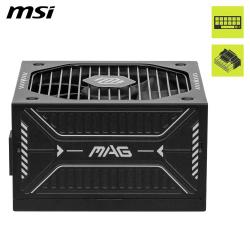 Fonte de alimentação Msi Mag A750gls Pcie5, psu, 750w, 80 Plus Gold, modular, 120mm, PFC ativo, pci-e 5.0 (16 pinos)x1, pci-e (6