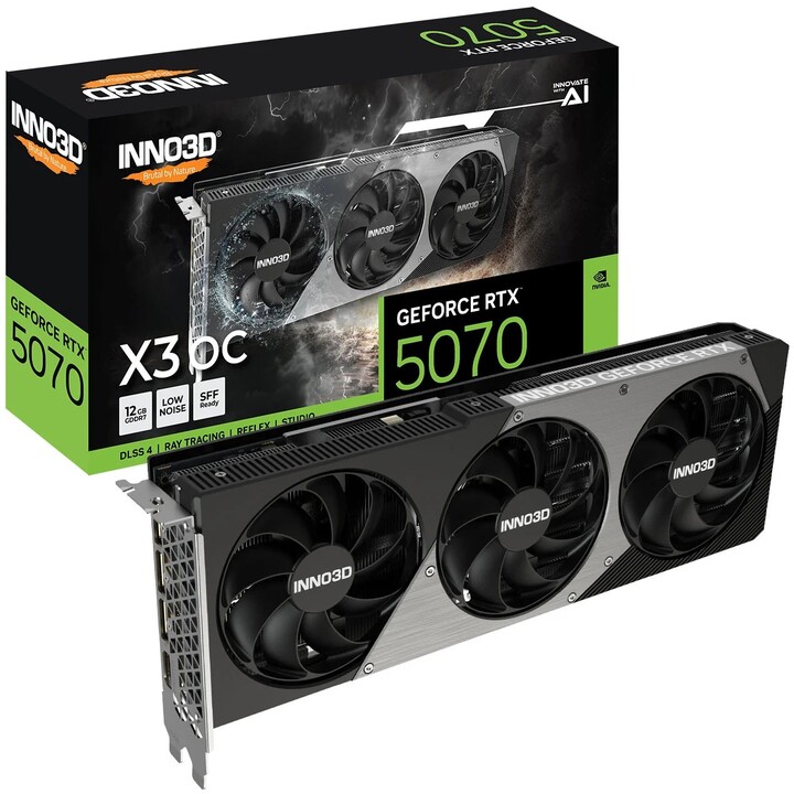 Scheda grafica INNO3D GeForce RTX 5070 X3 OC da 12 GB GDDR7 DLSS4