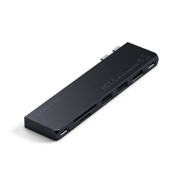 Satechi ST-HUCPHSD Docking Station per laptop e replicatore di porte USB 3.2 Gen 2 (3.1 Gen 2) Docking Station di tipo C, nera