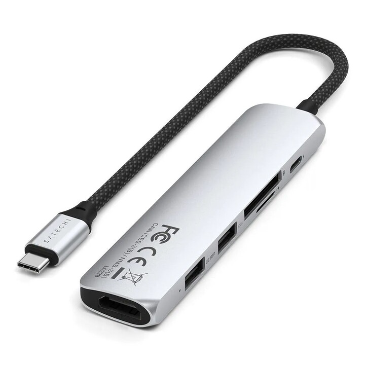 Satechi ST-P6SS hub & concentrateur USB Type-C 10000 Mbit/s Argent